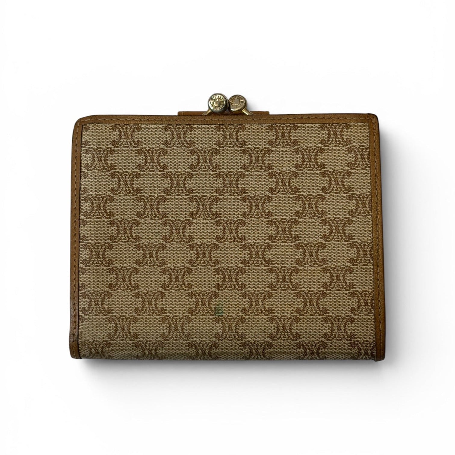 Celine Triomphe Monogram Camel Wallet