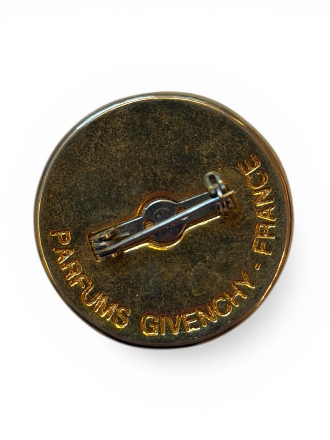 Vintage Givenchy Gold-Tone Monogram Logo Brooch