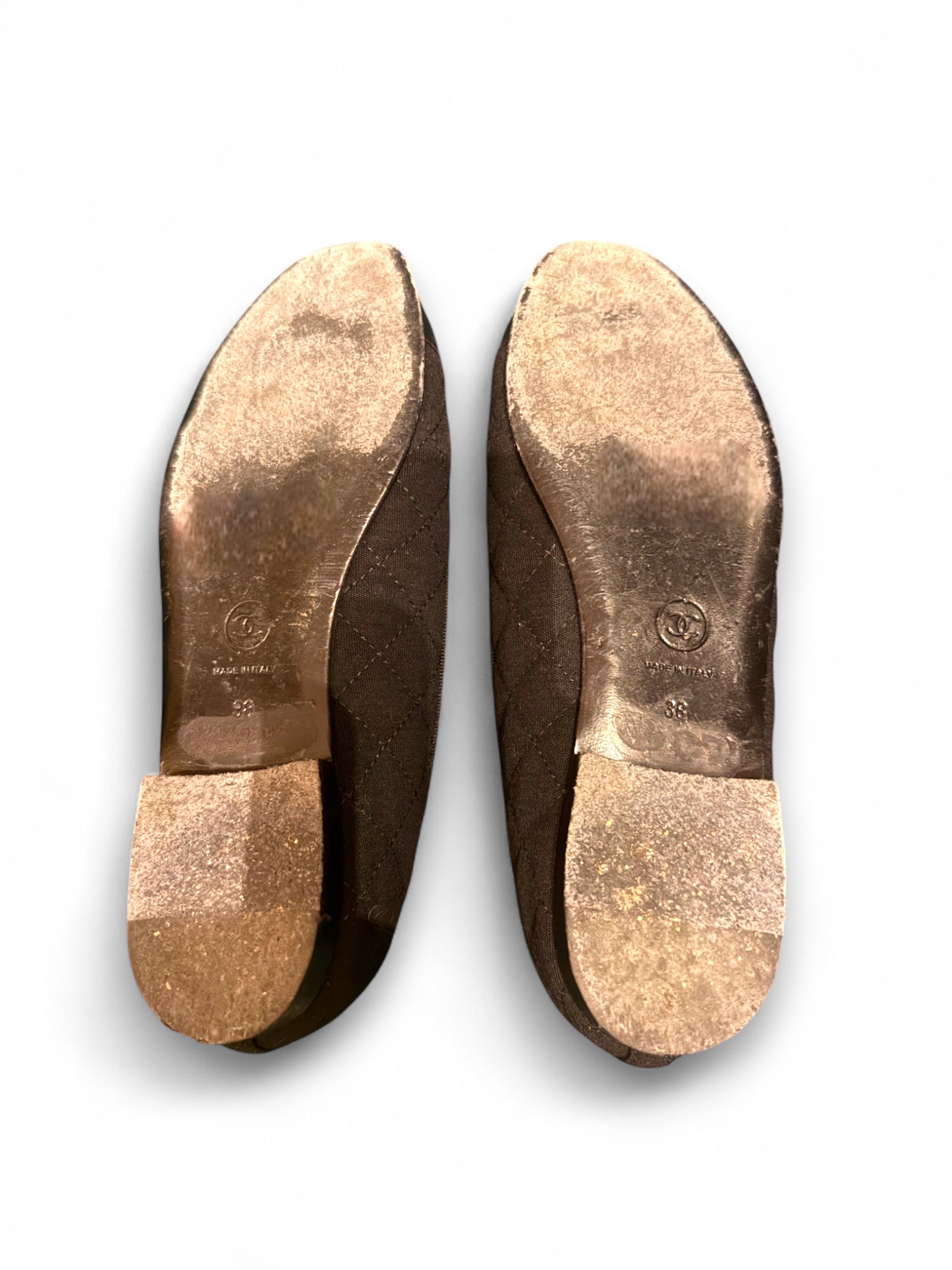 Vintage Chanel jersey ballerines