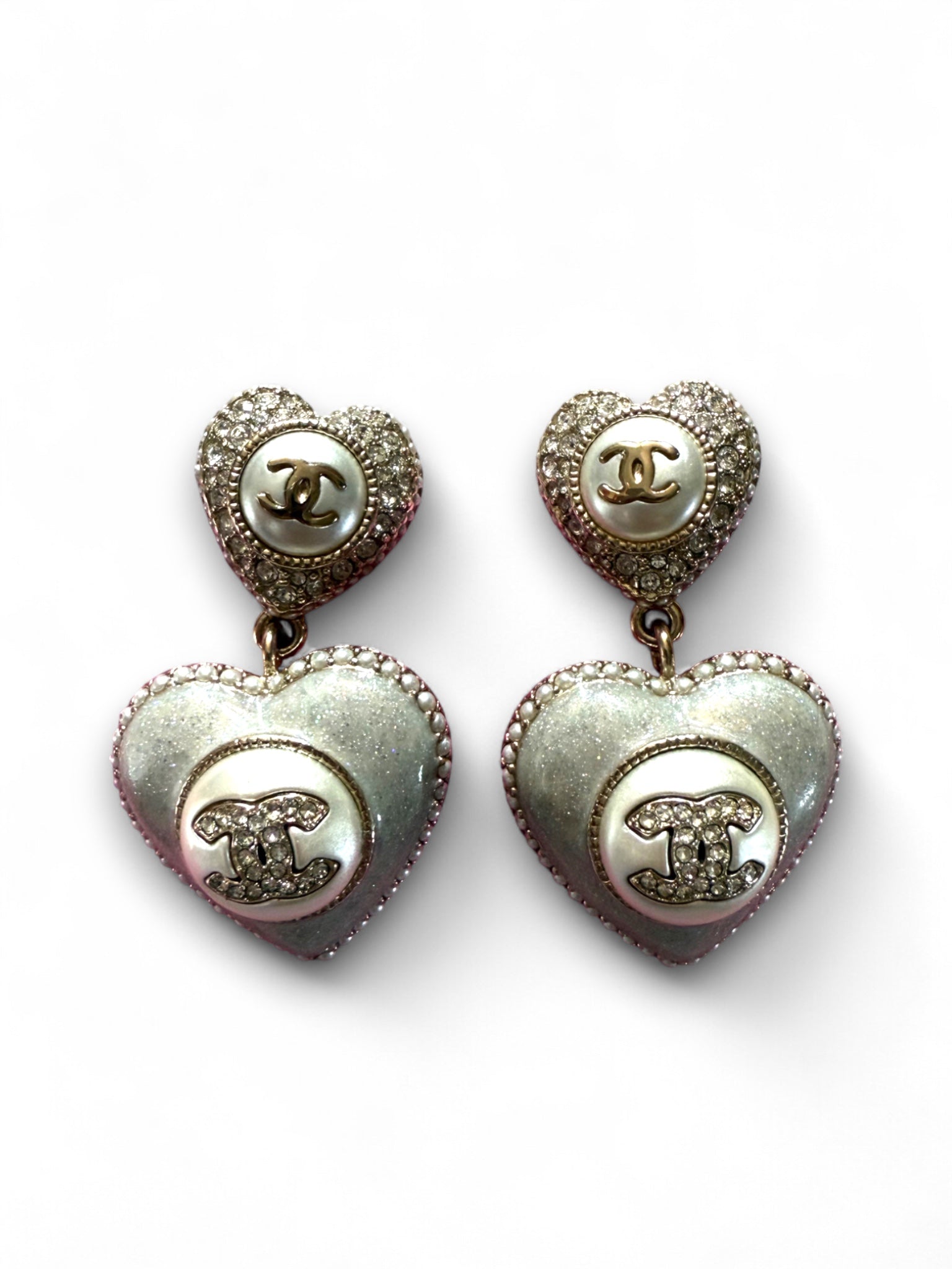 Heart CC ear pendent