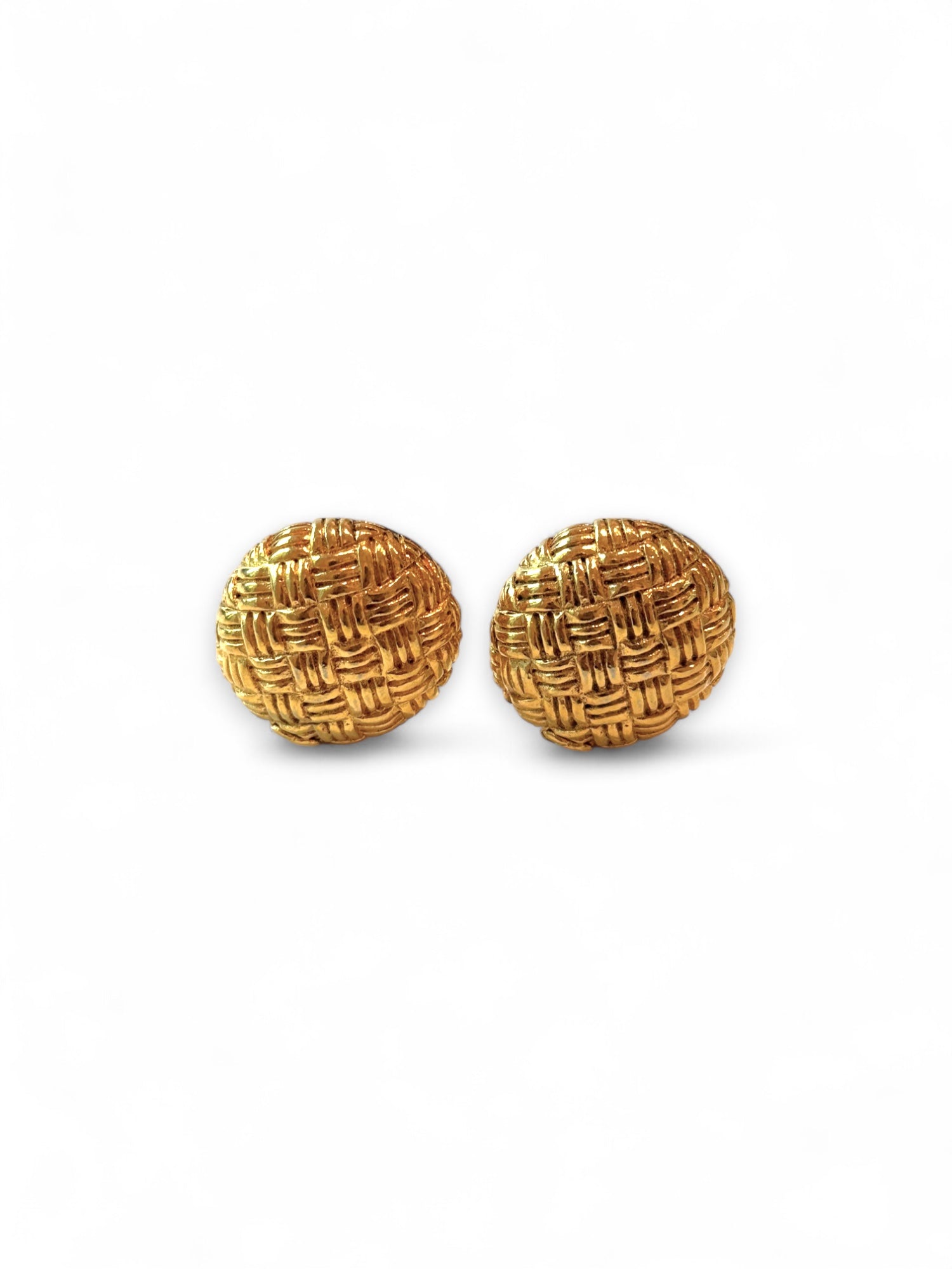 Stunning quilted clip-on earrings