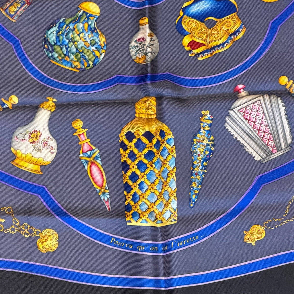 Hermès “Qu’importe le flacon” Silk Scarf