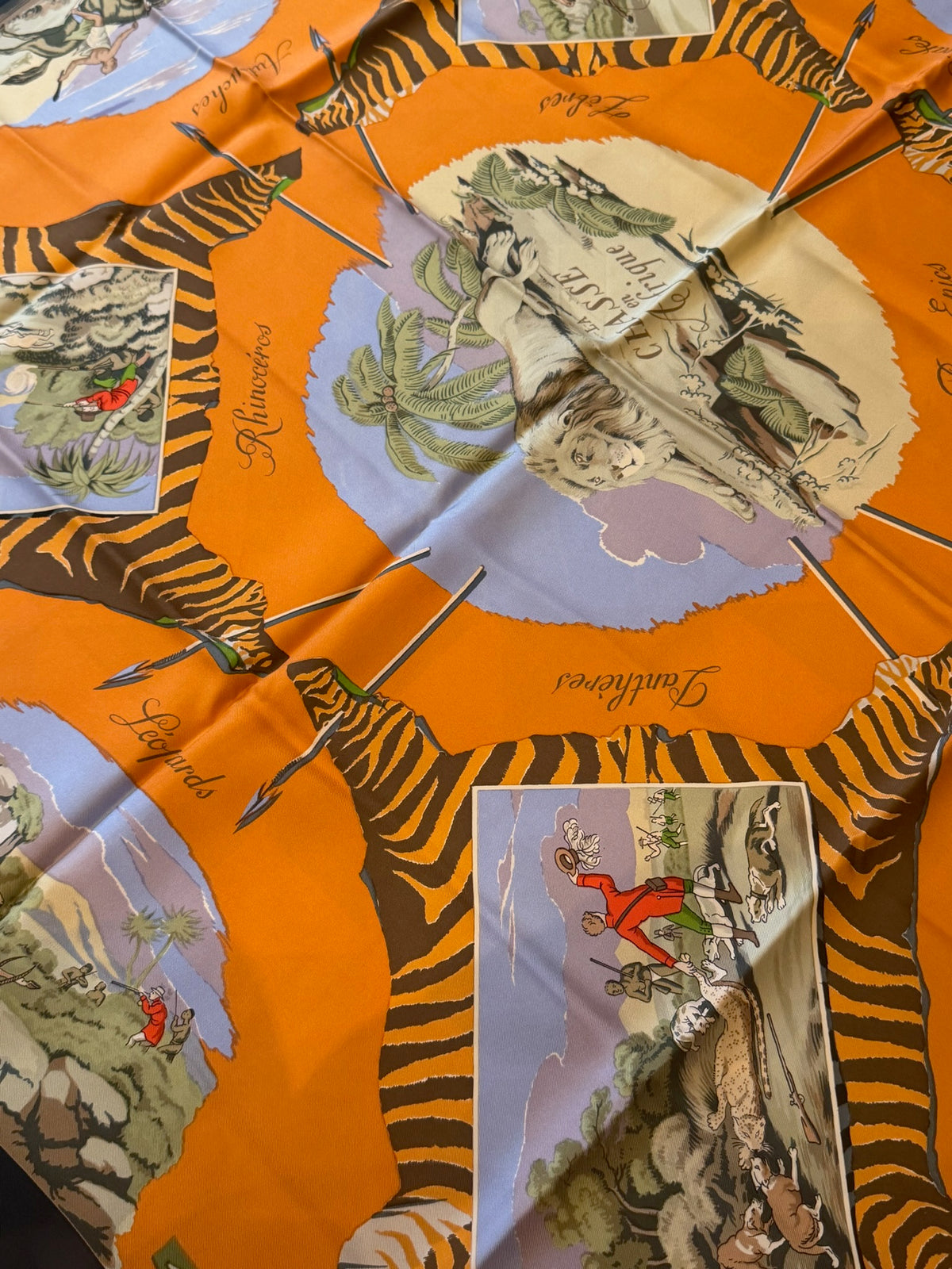 Hermès “La Chasse en Afrique” Silk Scarf