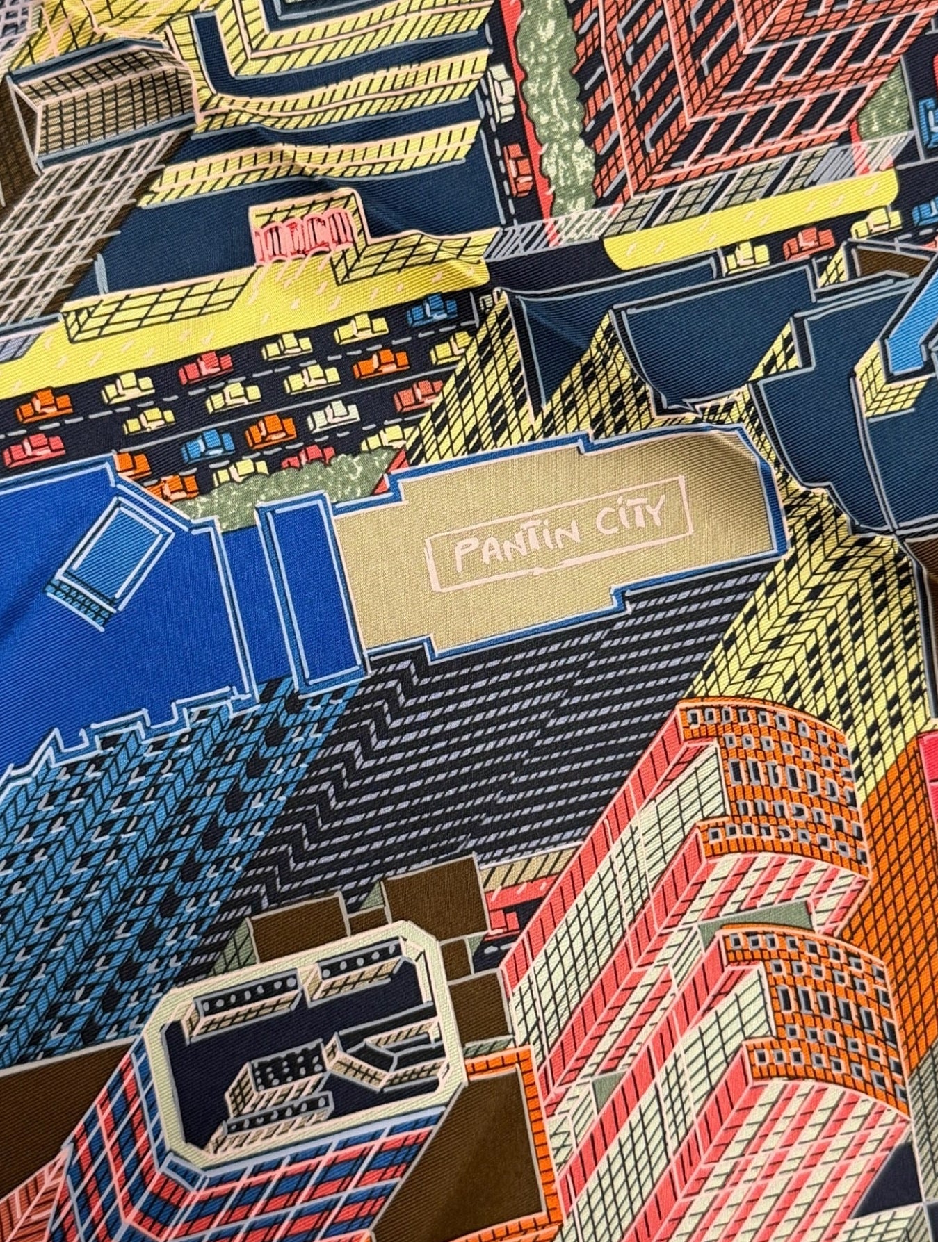 Hermès Paris Silk Carré 90 "Pantin City"