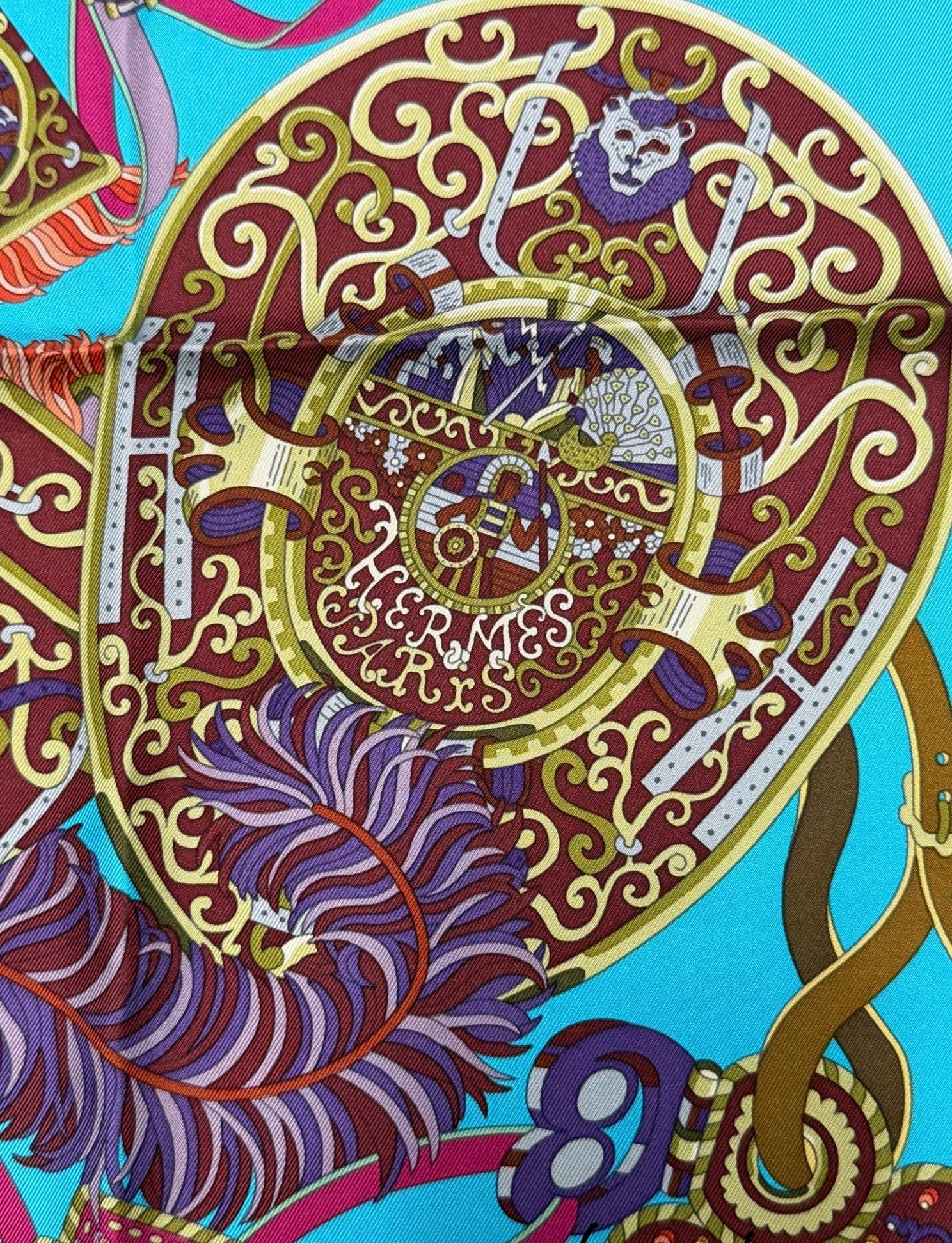 Hermès Paris Silk Carré 90 "Sous l'Égide de Mars"