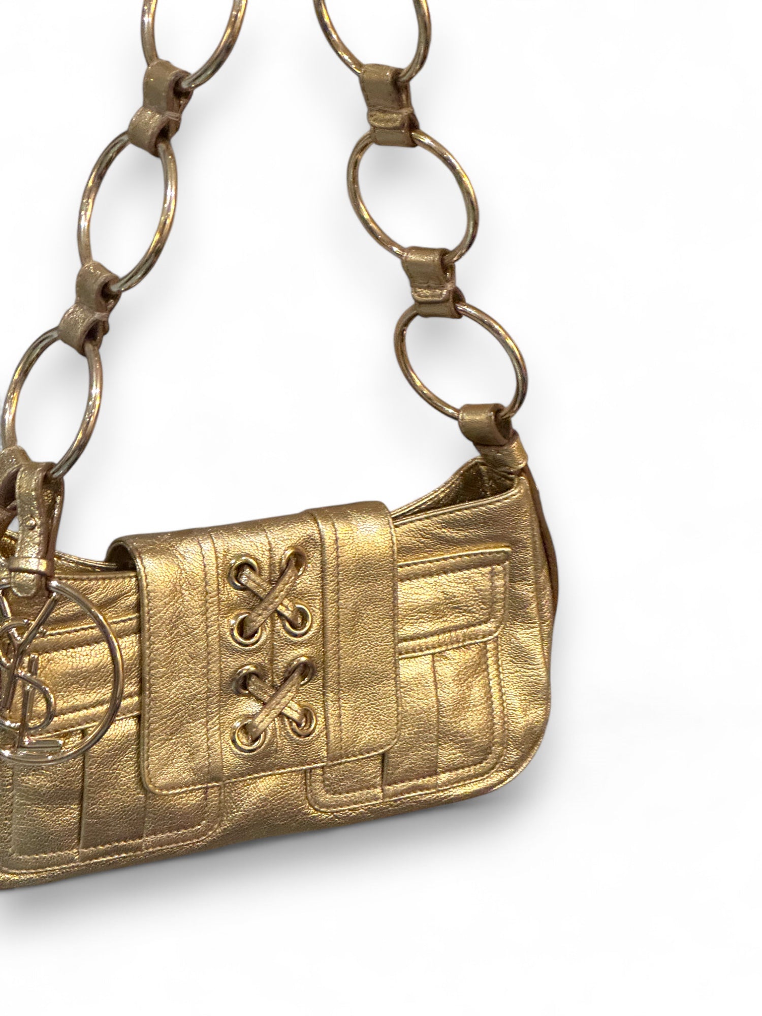 Stunning Golden Yves Saint Laurent Bag