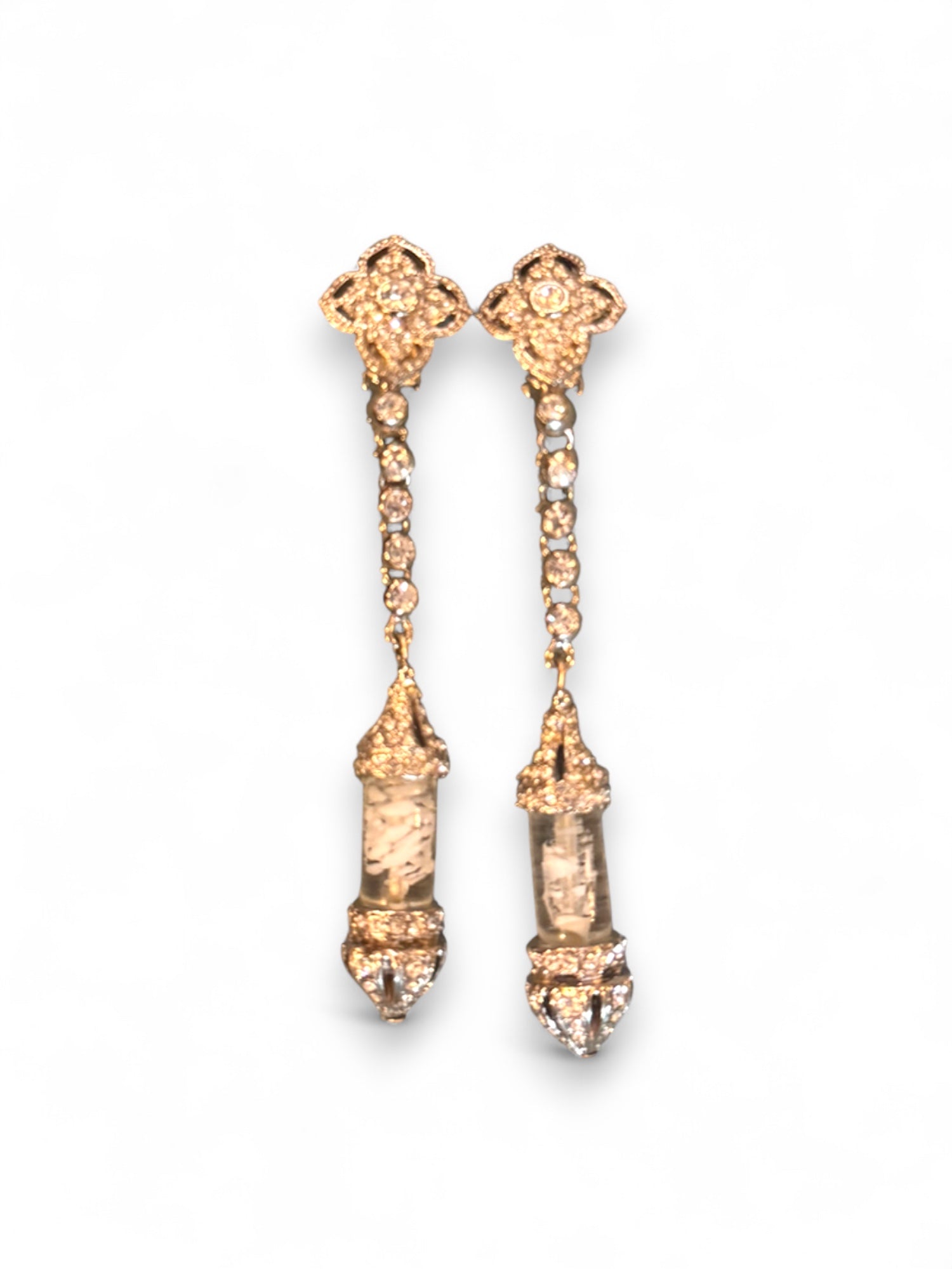 Rere Strass Embellished Ear Pendants