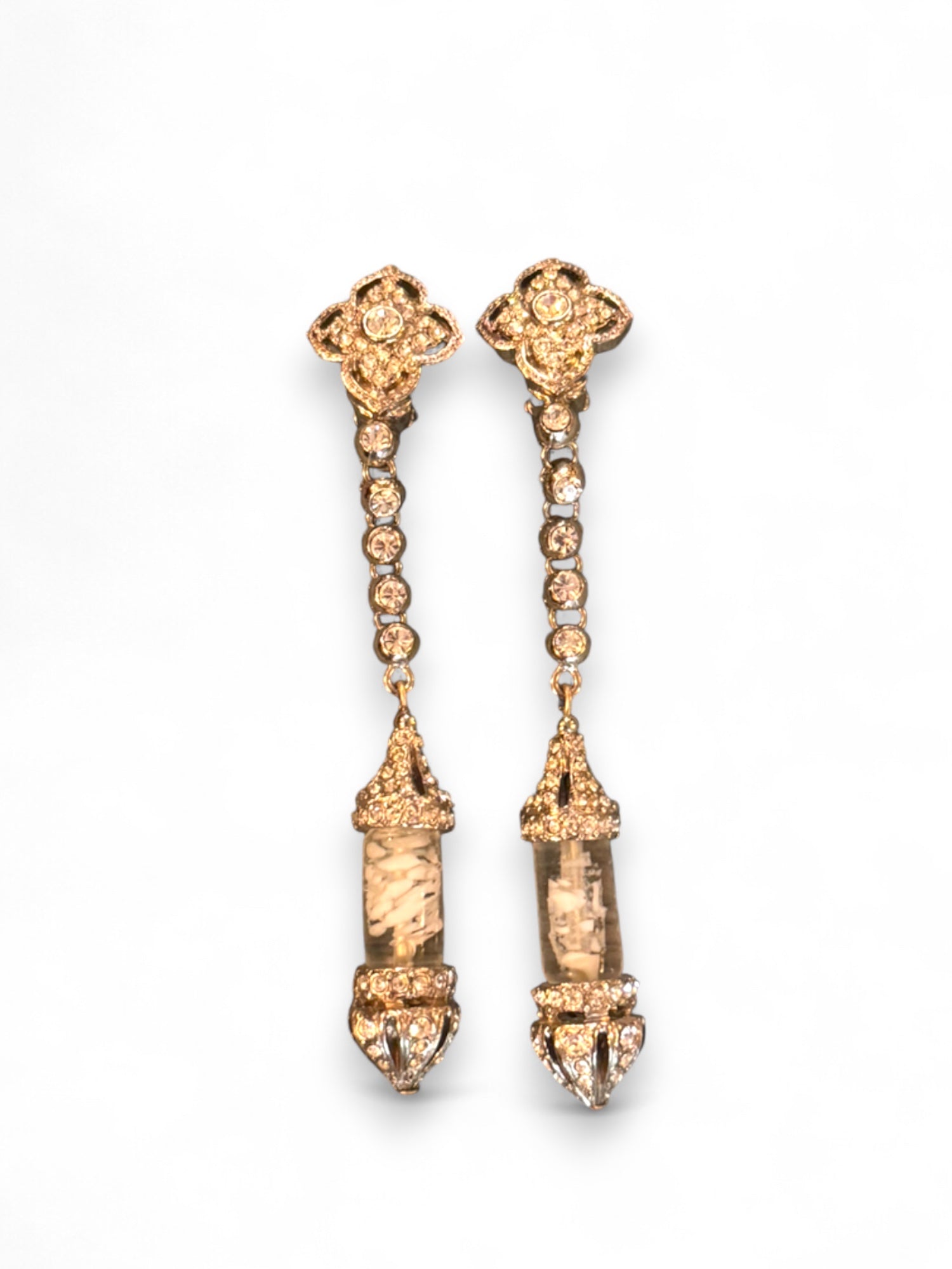 Rere Strass Embellished Ear Pendants