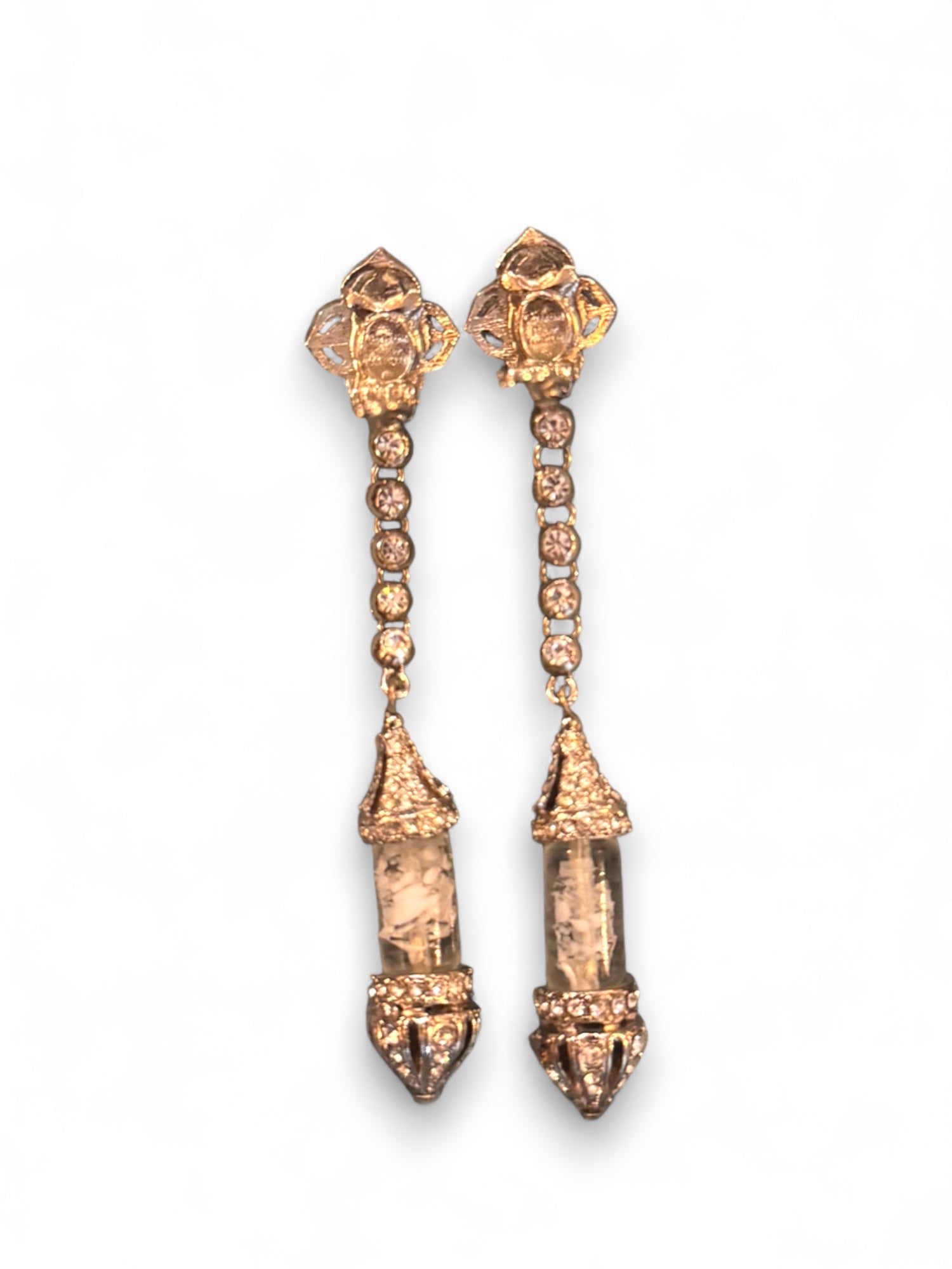 Rere Strass Embellished Ear Pendants