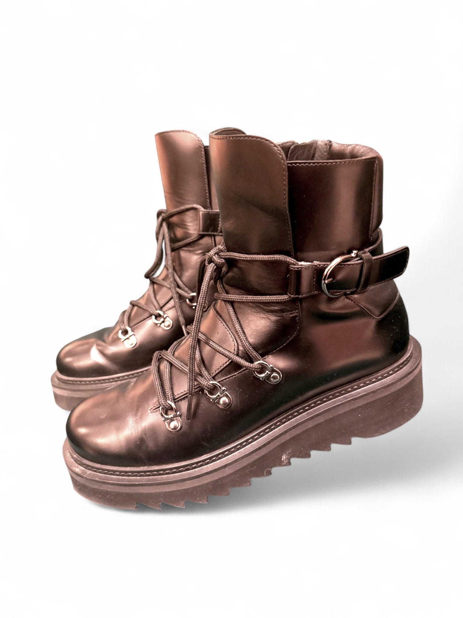 Ferragamo leather boots