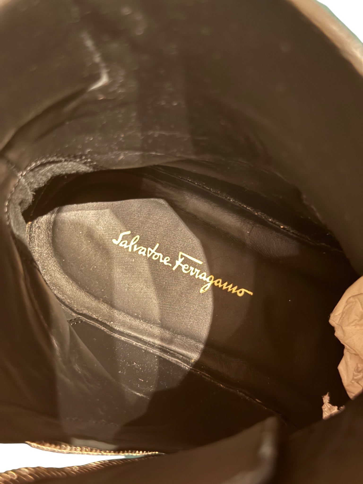 Ferragamo leather boots