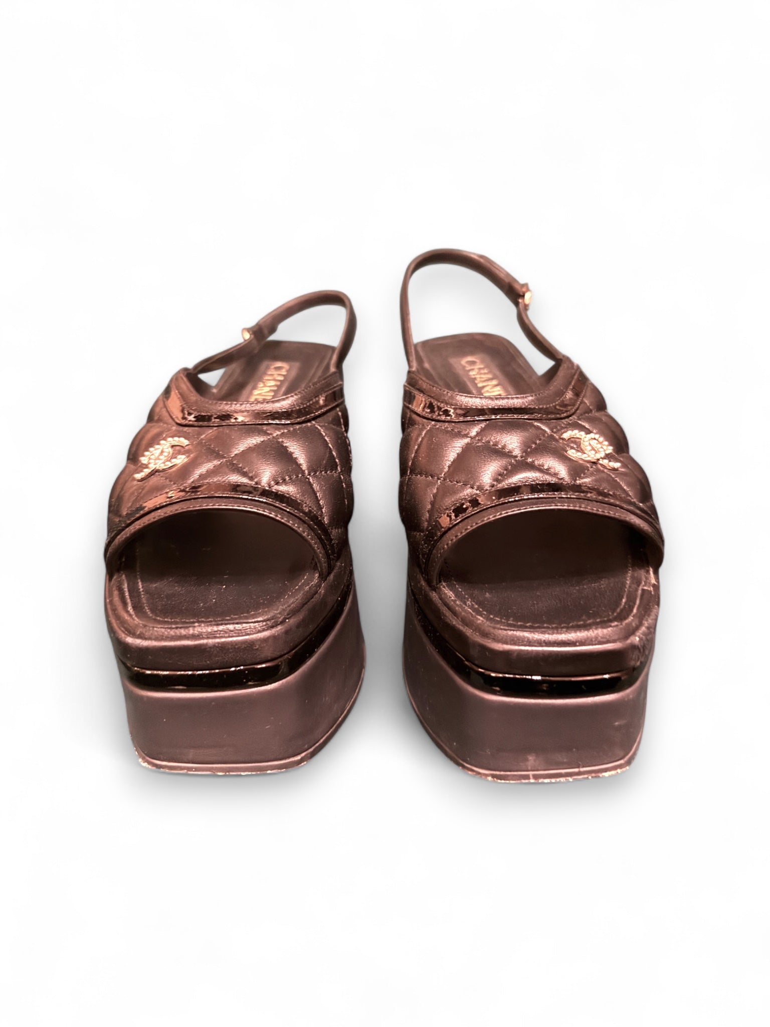 Vintage Chanel platform sandales