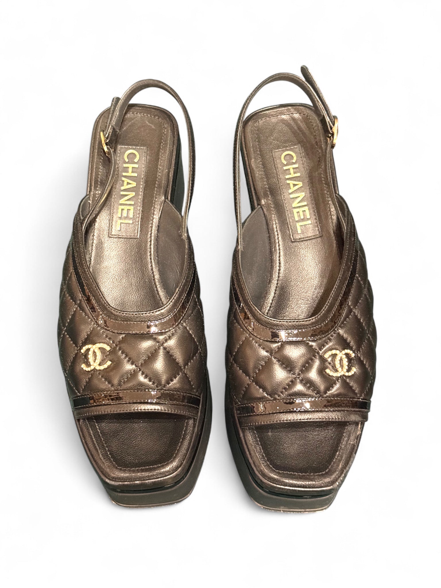 Vintage Chanel platform sandales