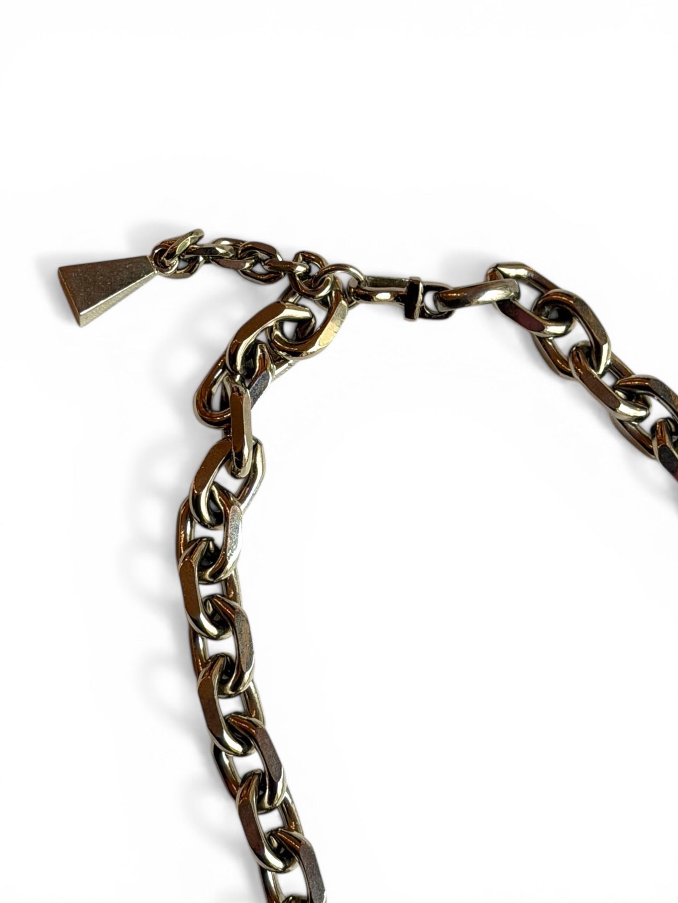 Vintage Thierry Mugler Silver-Tone Anchor Pendant Necklace