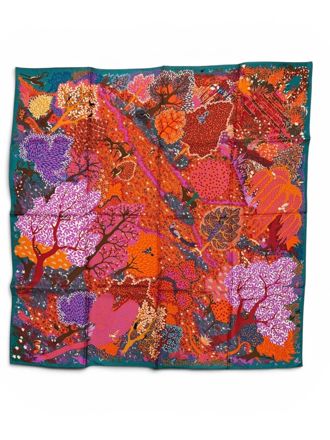 Hermès Paris Silk Carré 90 "Dans un Jardin Anglais"