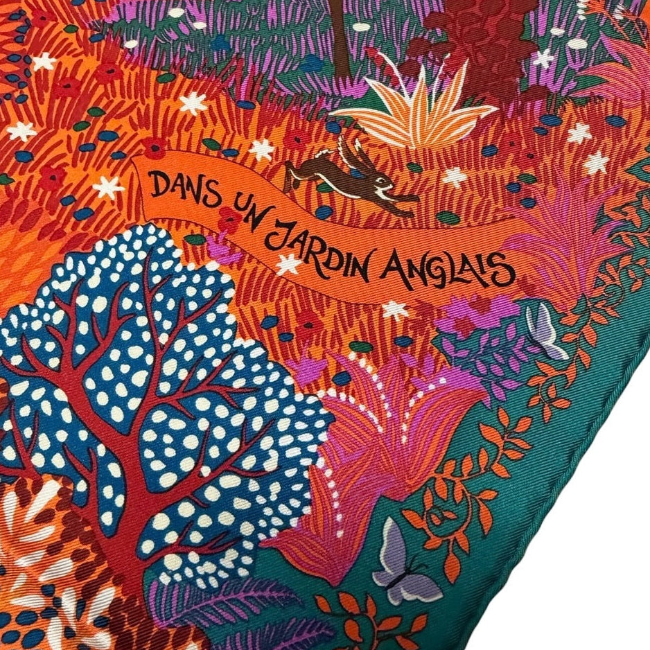 Hermès Paris Silk Carré 90 "Dans un Jardin Anglais"