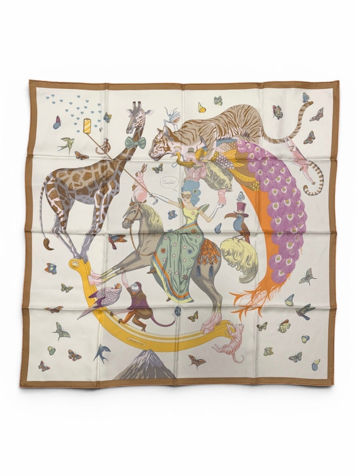 Hermès Paris Silk Carré 90 "Hermès Story"