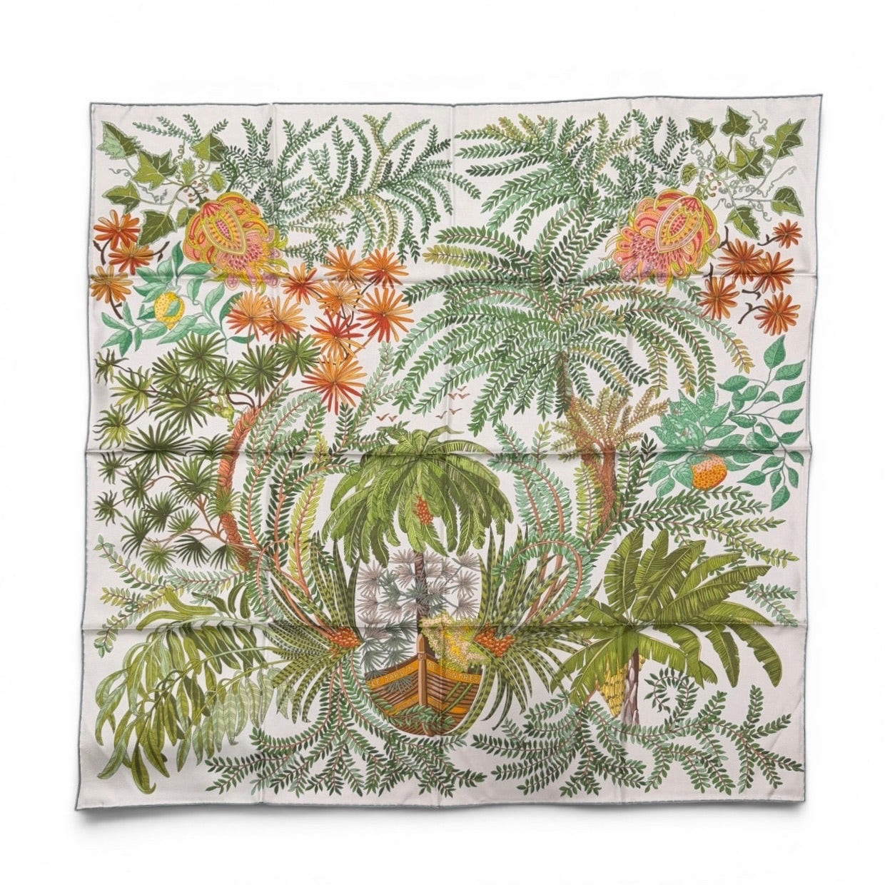 Hermès Paris Silk Carré 90 "Le Jardin des Peintres" (Double Face)