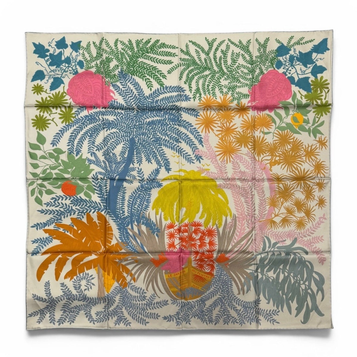 Hermès Paris Silk Carré 90 "Le Jardin des Peintres" (Double Face)