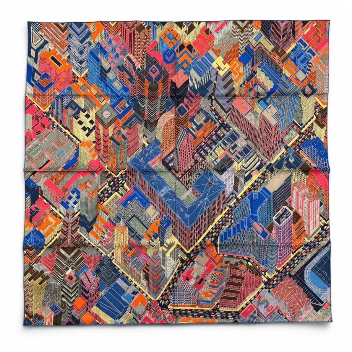 Hermès Paris Silk Carré 90 "Pantin City"