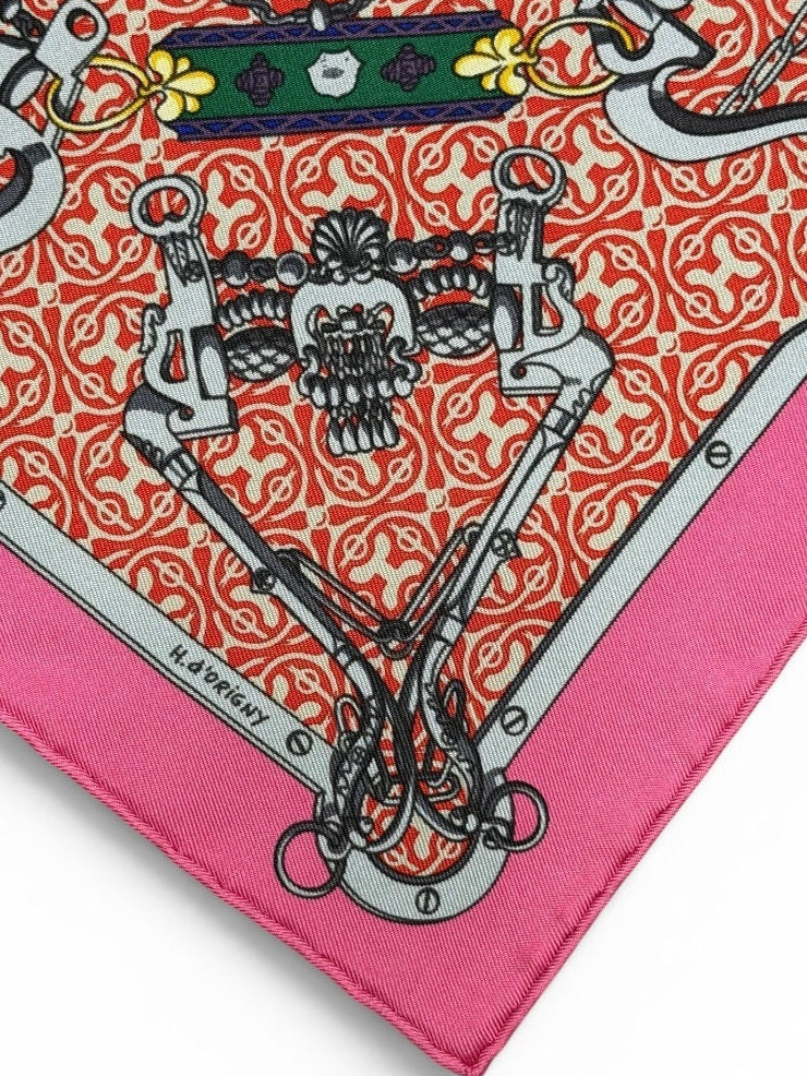 Hermès Paris Silk Gavroche 45 "Mors et Gourmettes"