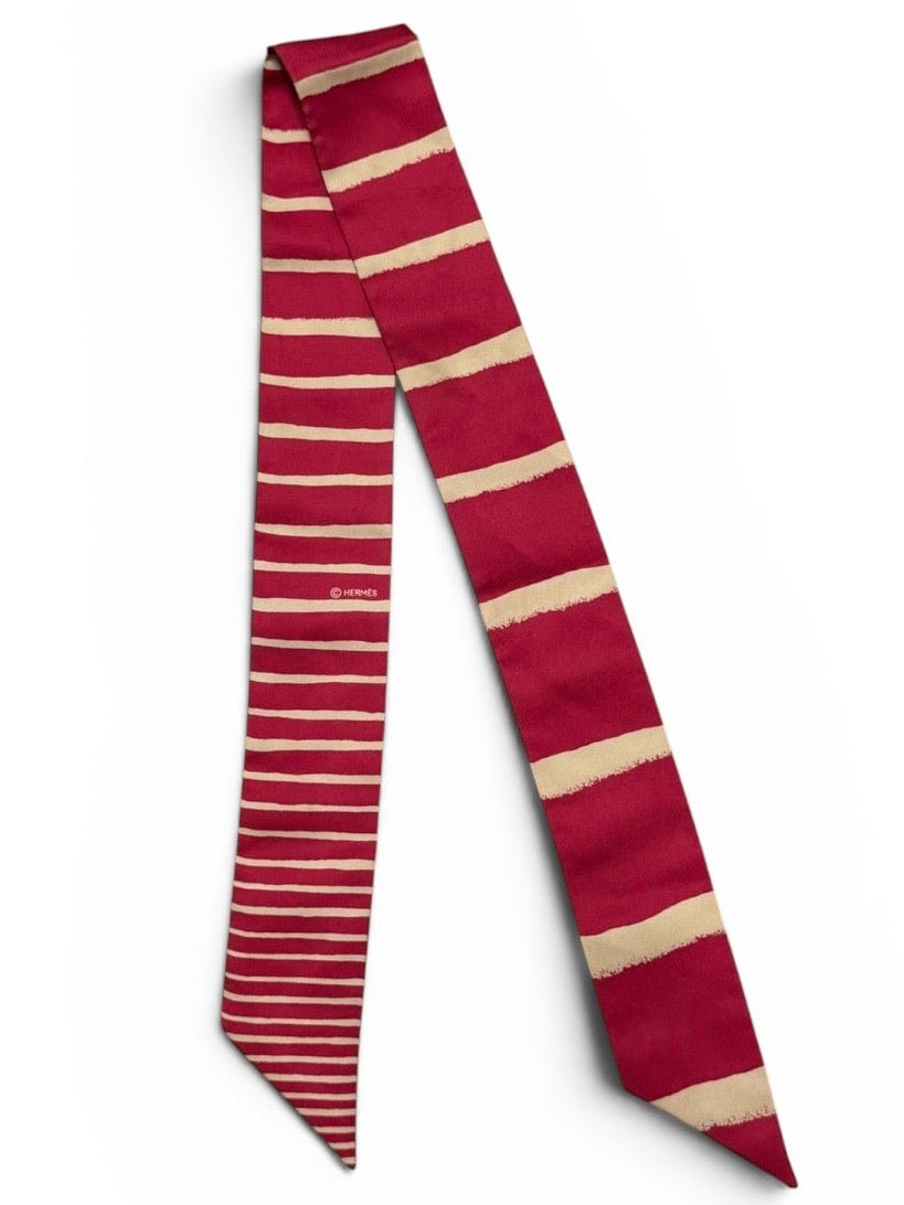 Hermès Paris Silk Twilly "Striped"