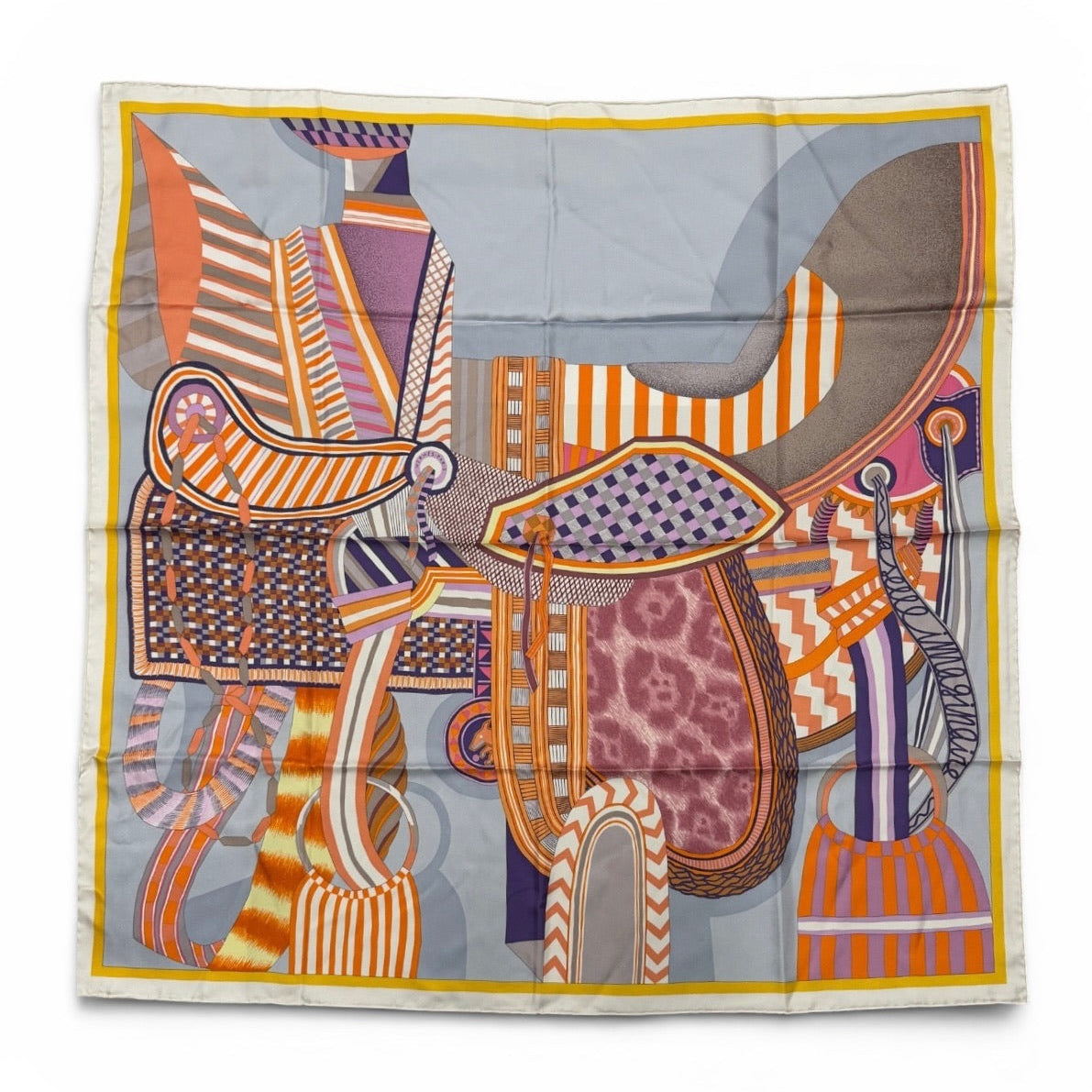 Hermès Paris Silk Carré 90 "La Selle Imaginaire"