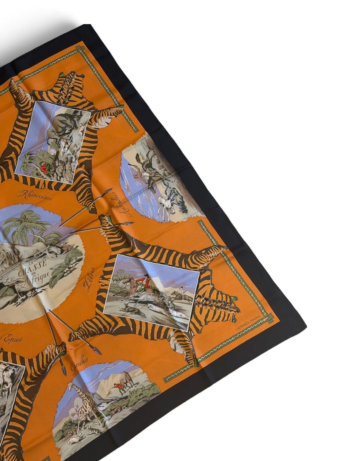 Hermès “La Chasse en Afrique” Silk Scarf