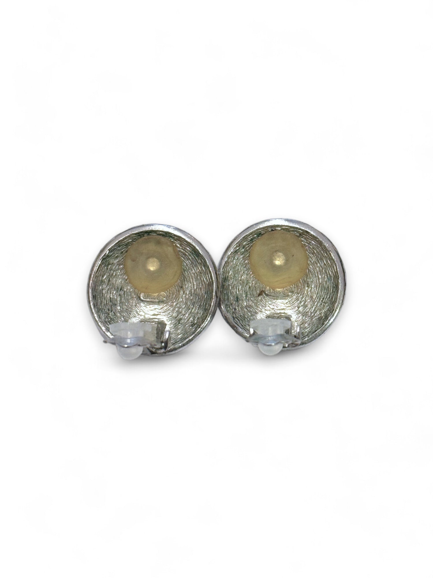 Vintage embossed clip earrings