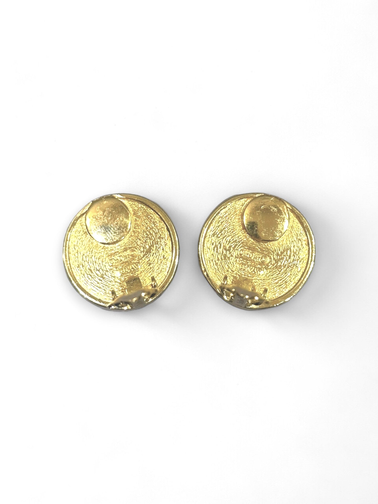 Vintage embossed clip earrings