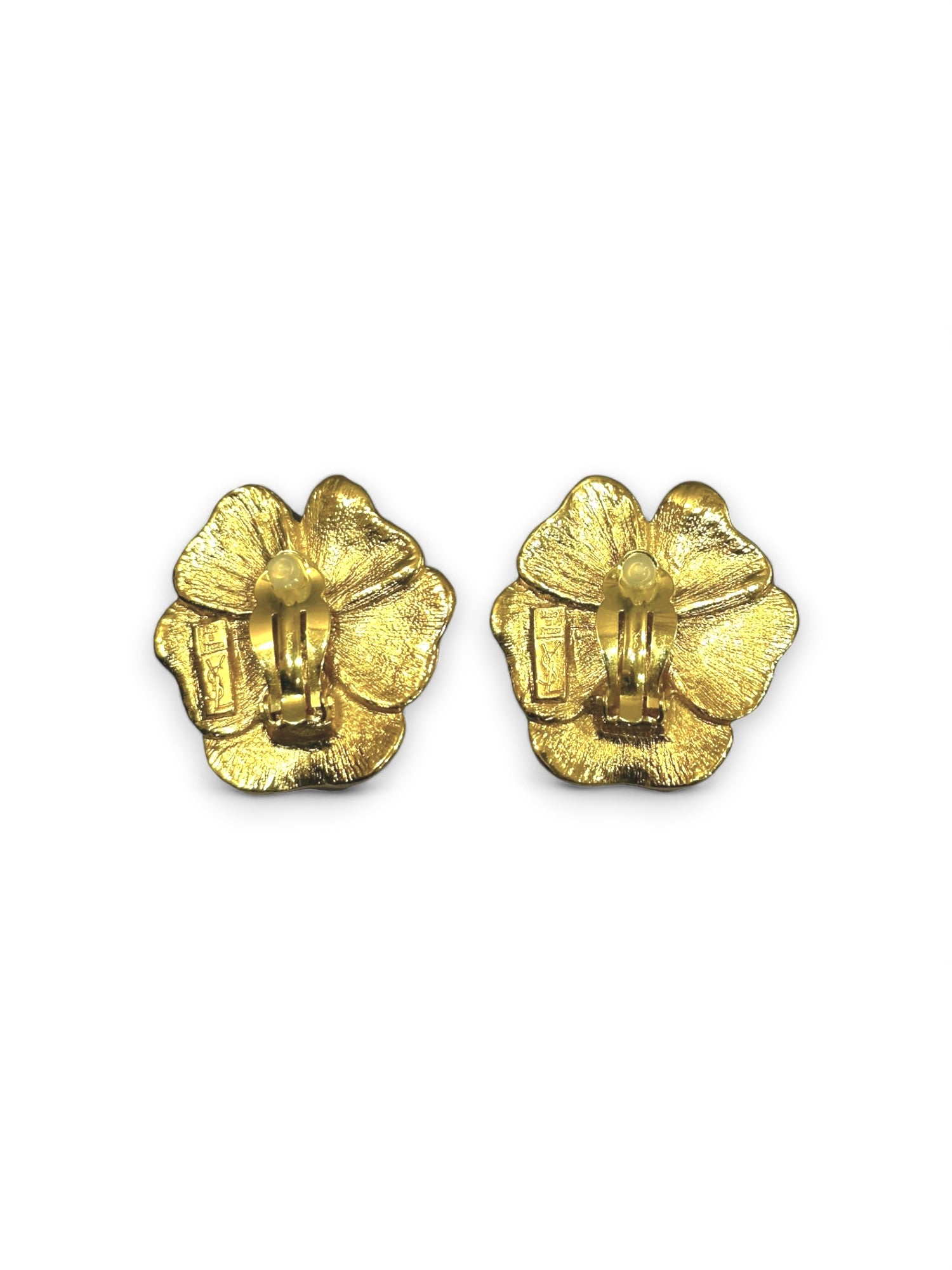 Vintage flower clip earrings