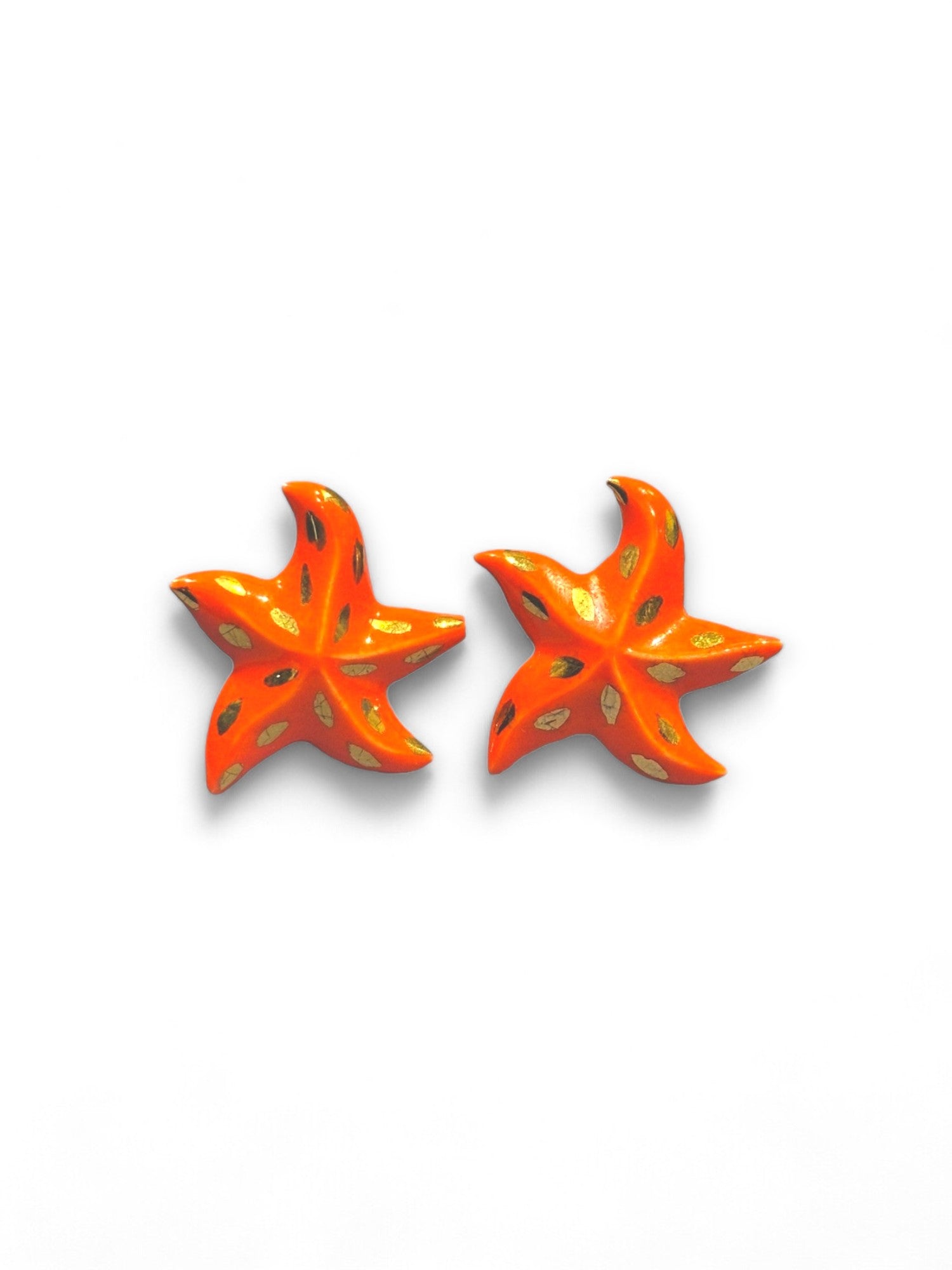 Rare starfish clip earrings