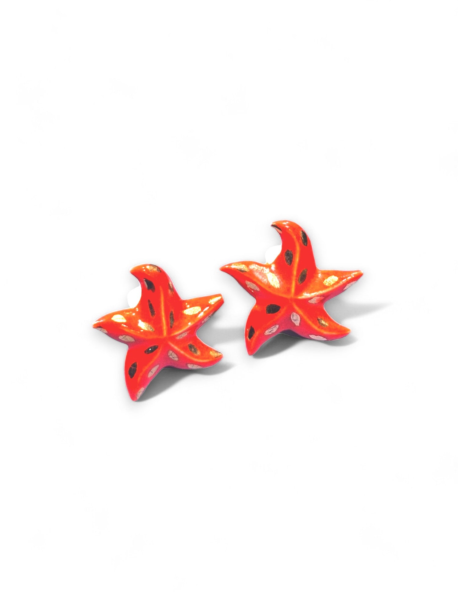 Rare starfish clip earrings
