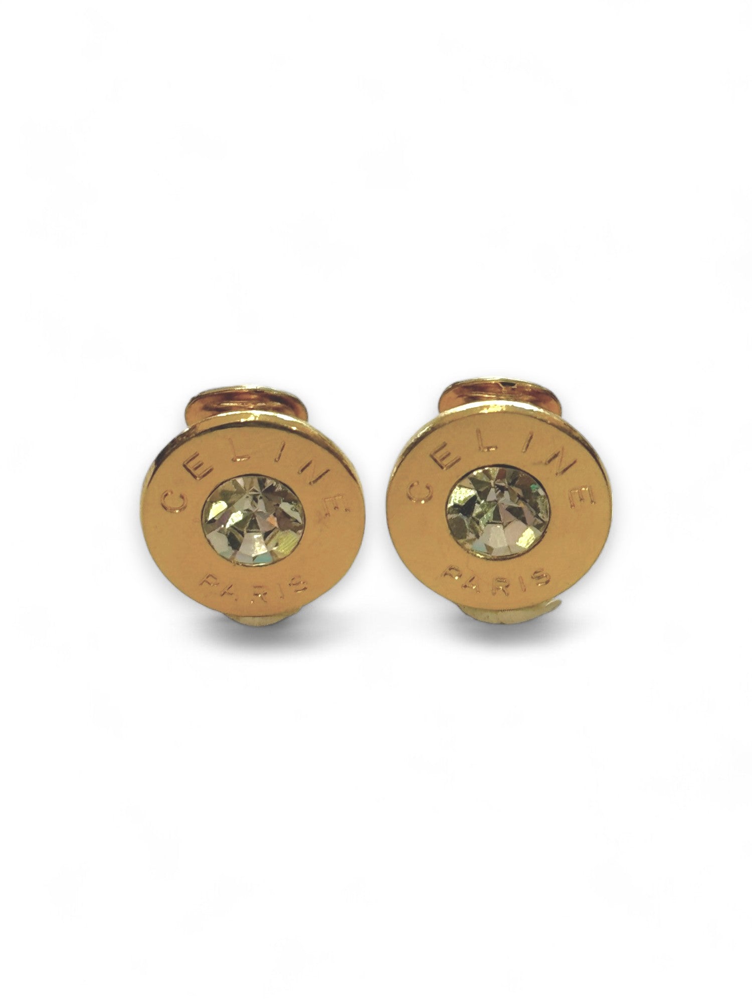 Vintage stone clip earrings