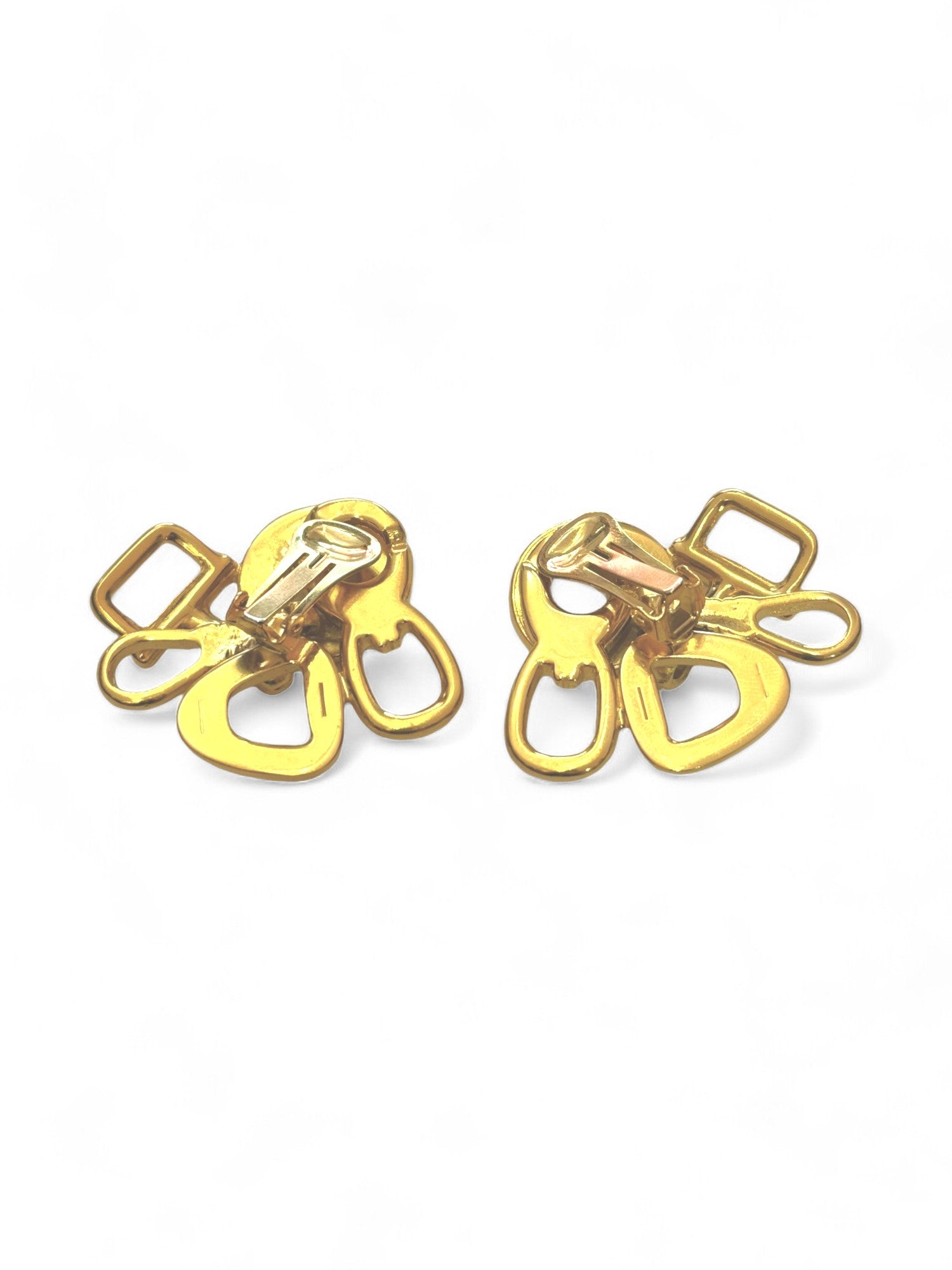 Rare multi buckle clip earrings
