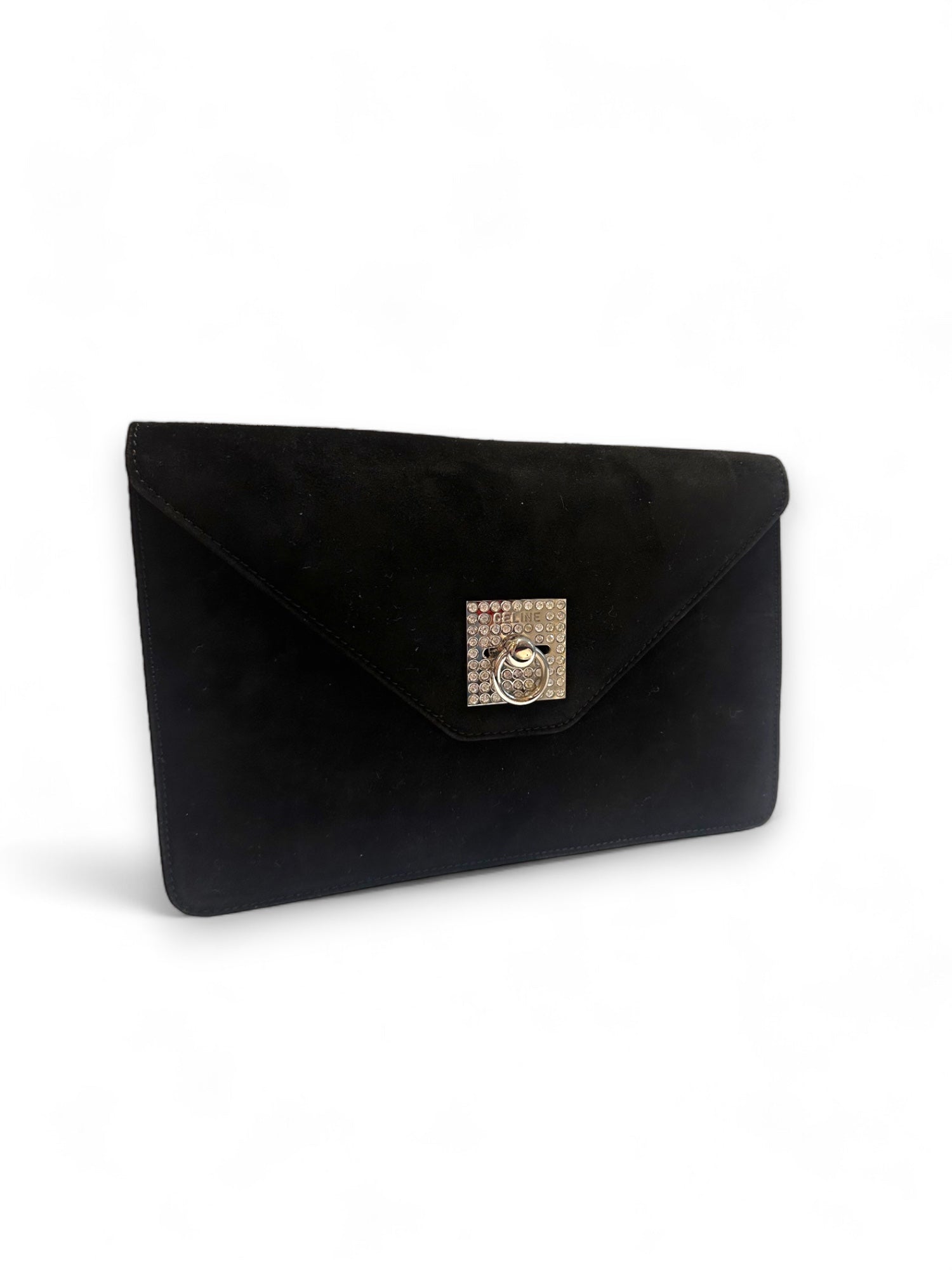 Velvet envelope clutch