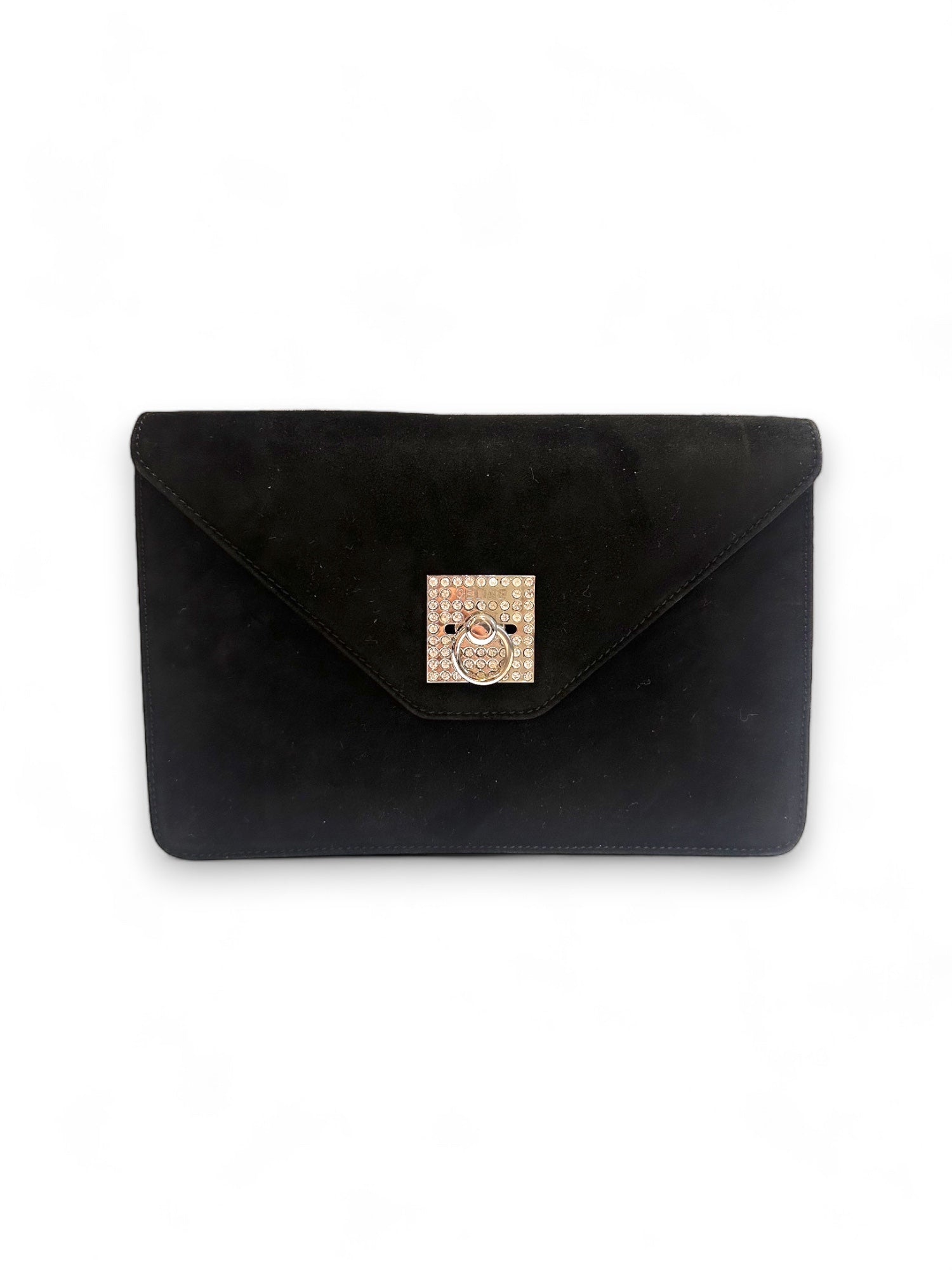 Velvet envelope clutch