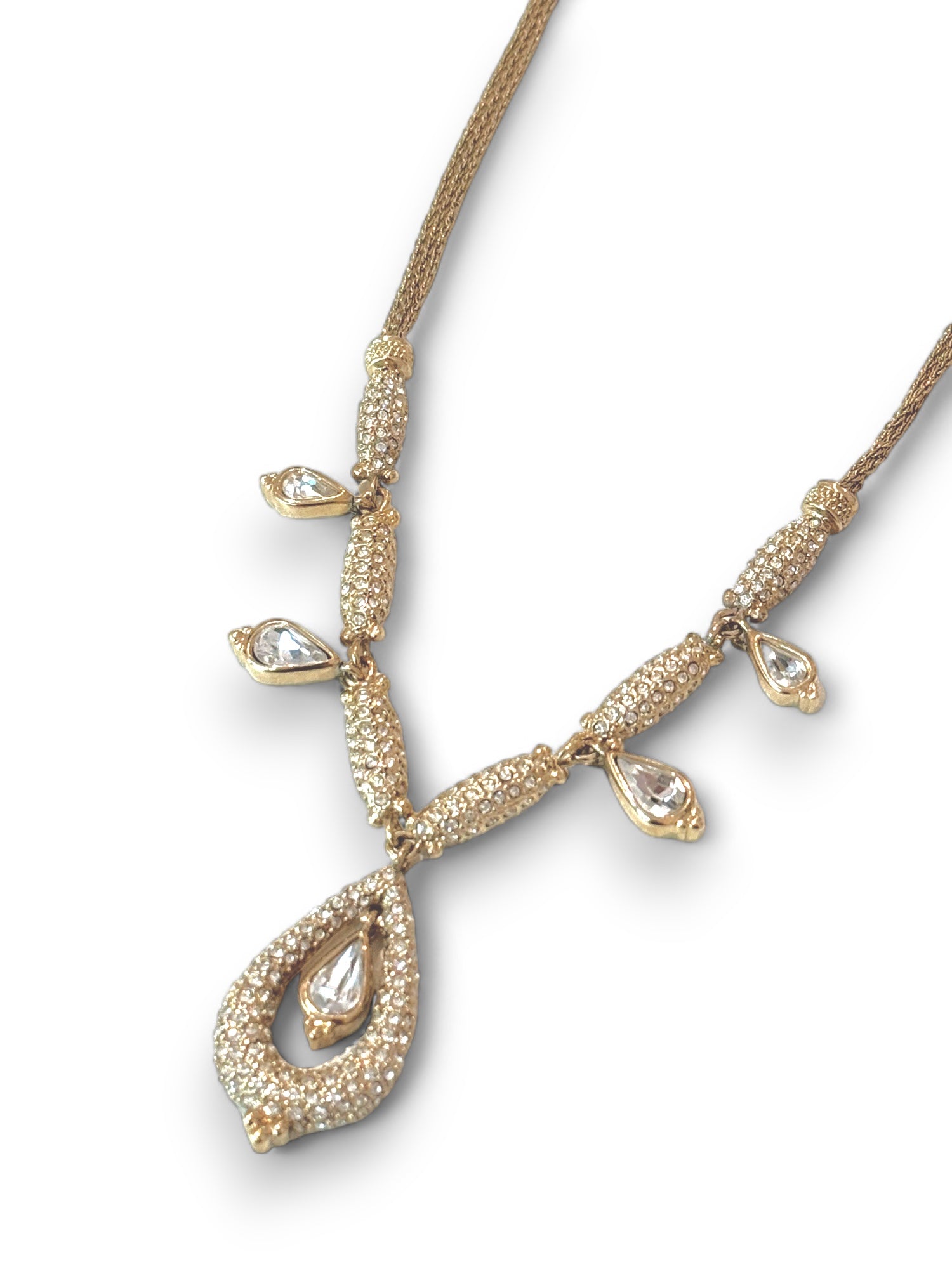 Vintage strass embellished necklace