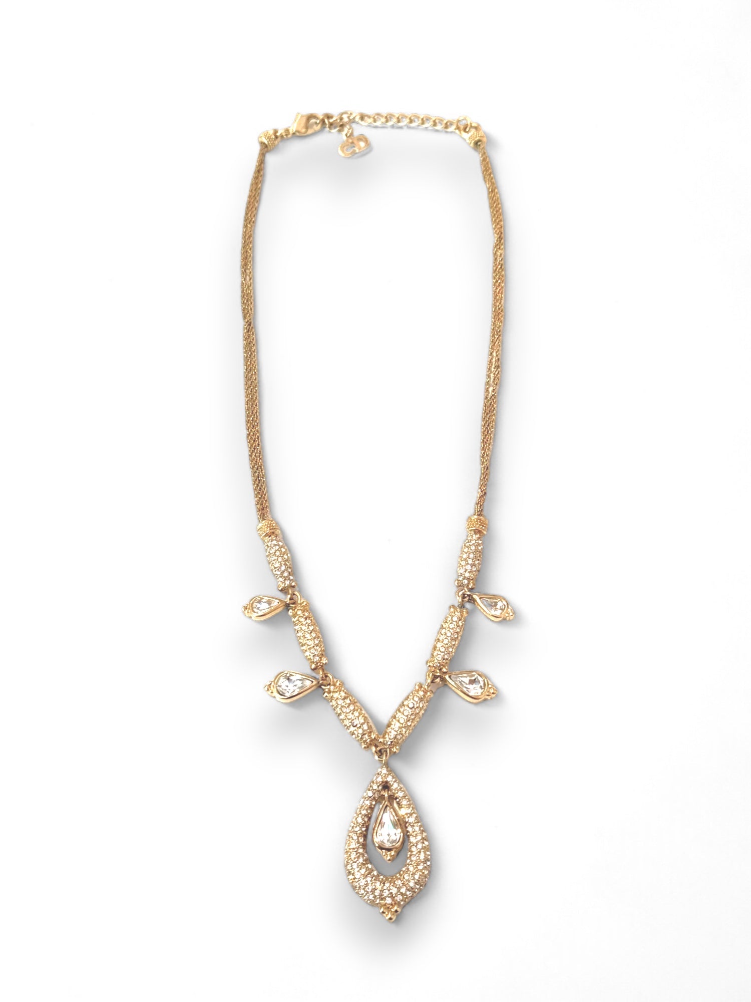 Vintage strass embellished necklace