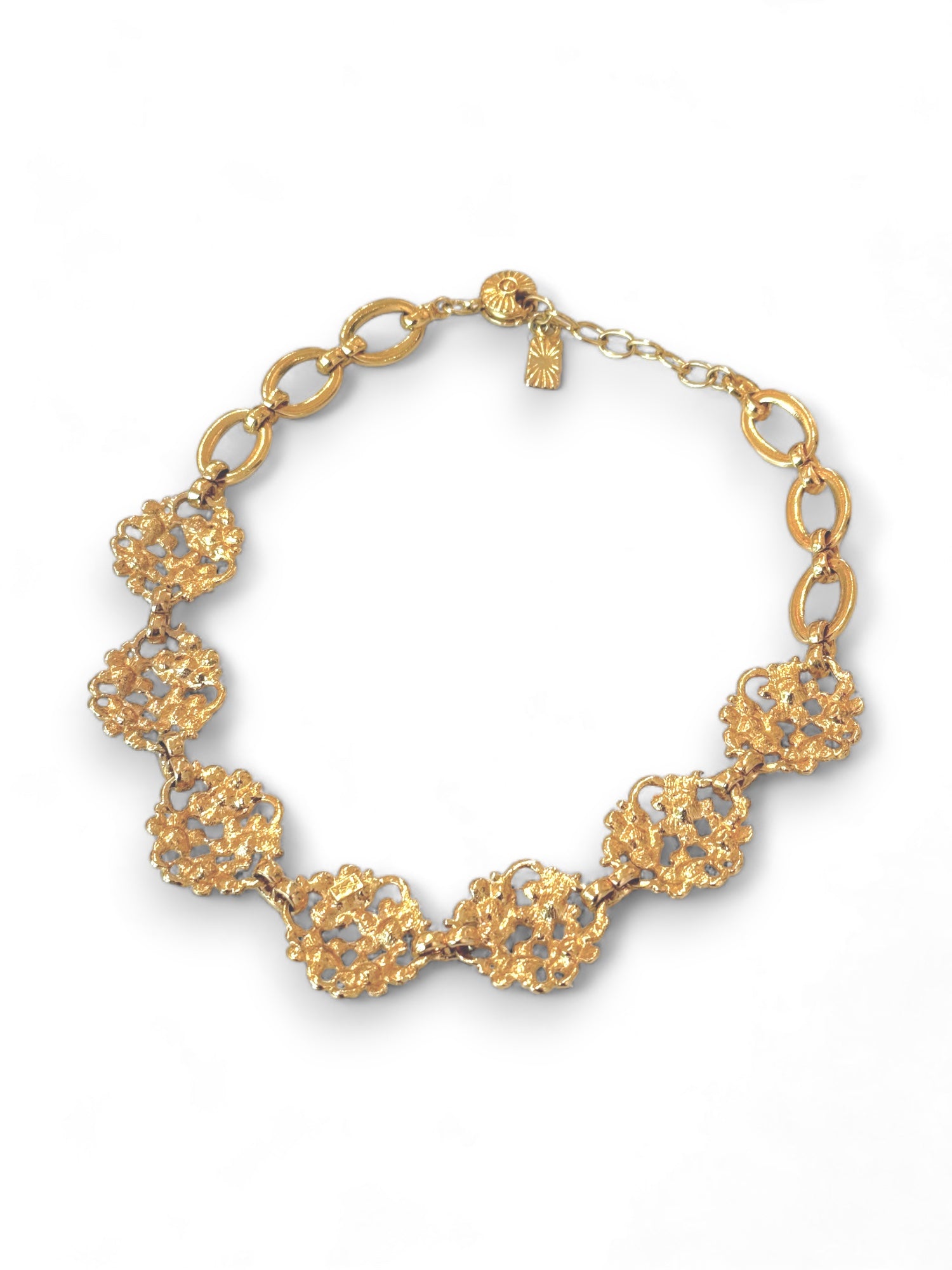 Flowers strass embellished chocker