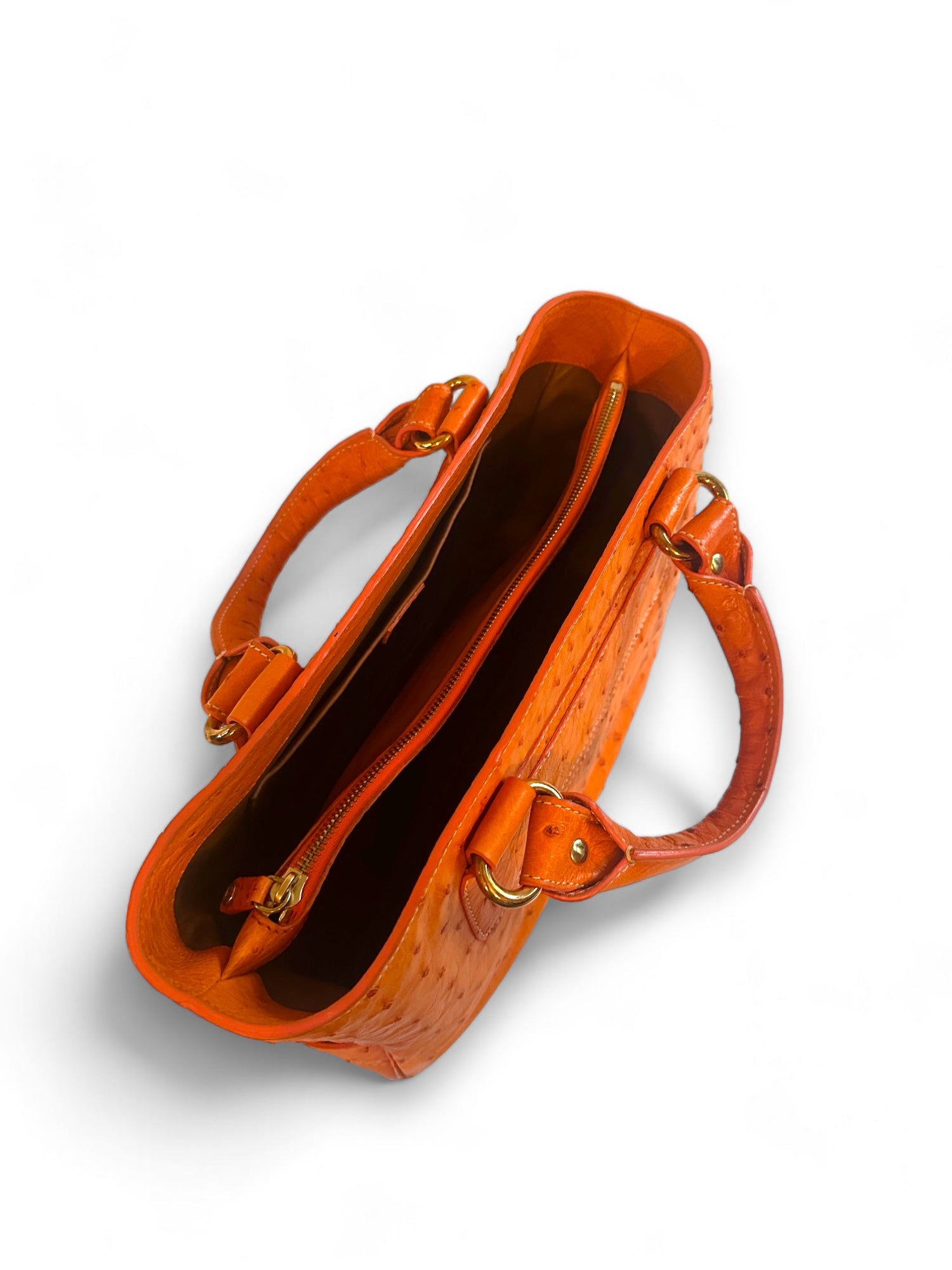 Stunning orange ostrich Boggy bag